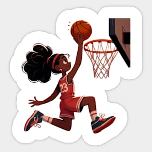 Female basketball player Sticker